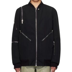 Rick Owen’s Bonotto Jumbo Headon Zip Detailed Bomber Jacket
